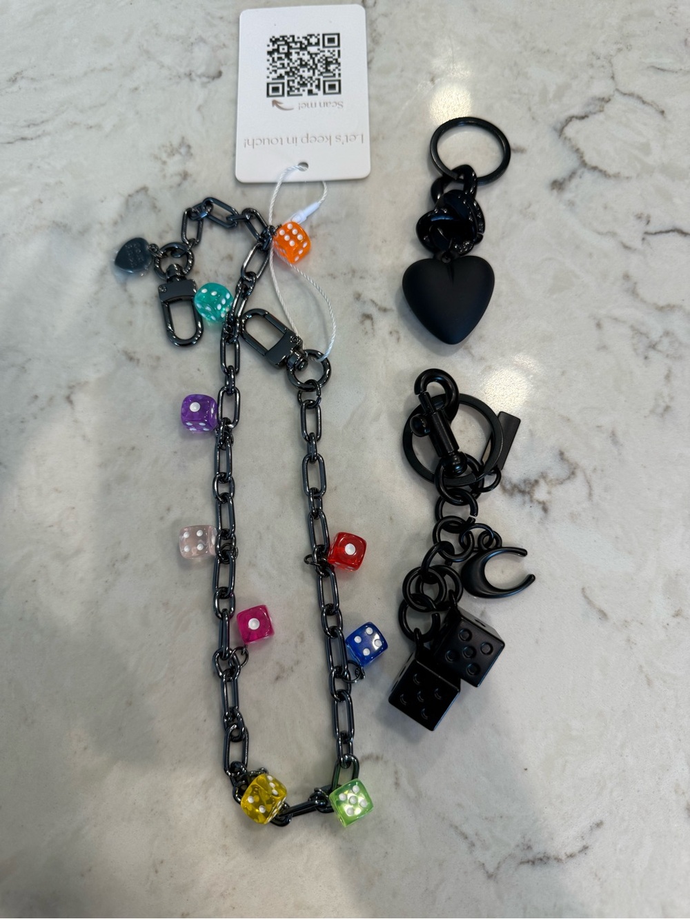Purse chain and charms